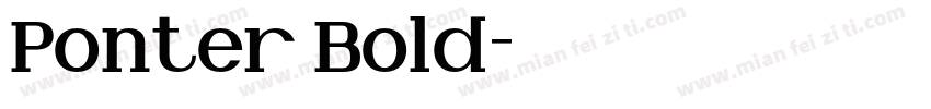 Ponter Bold字体转换